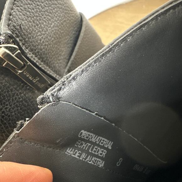 NWT Paul Green Nirvana Ankle Boots Square Toe Block Heel Zip Leather Black 8 - Picture 8 of 10